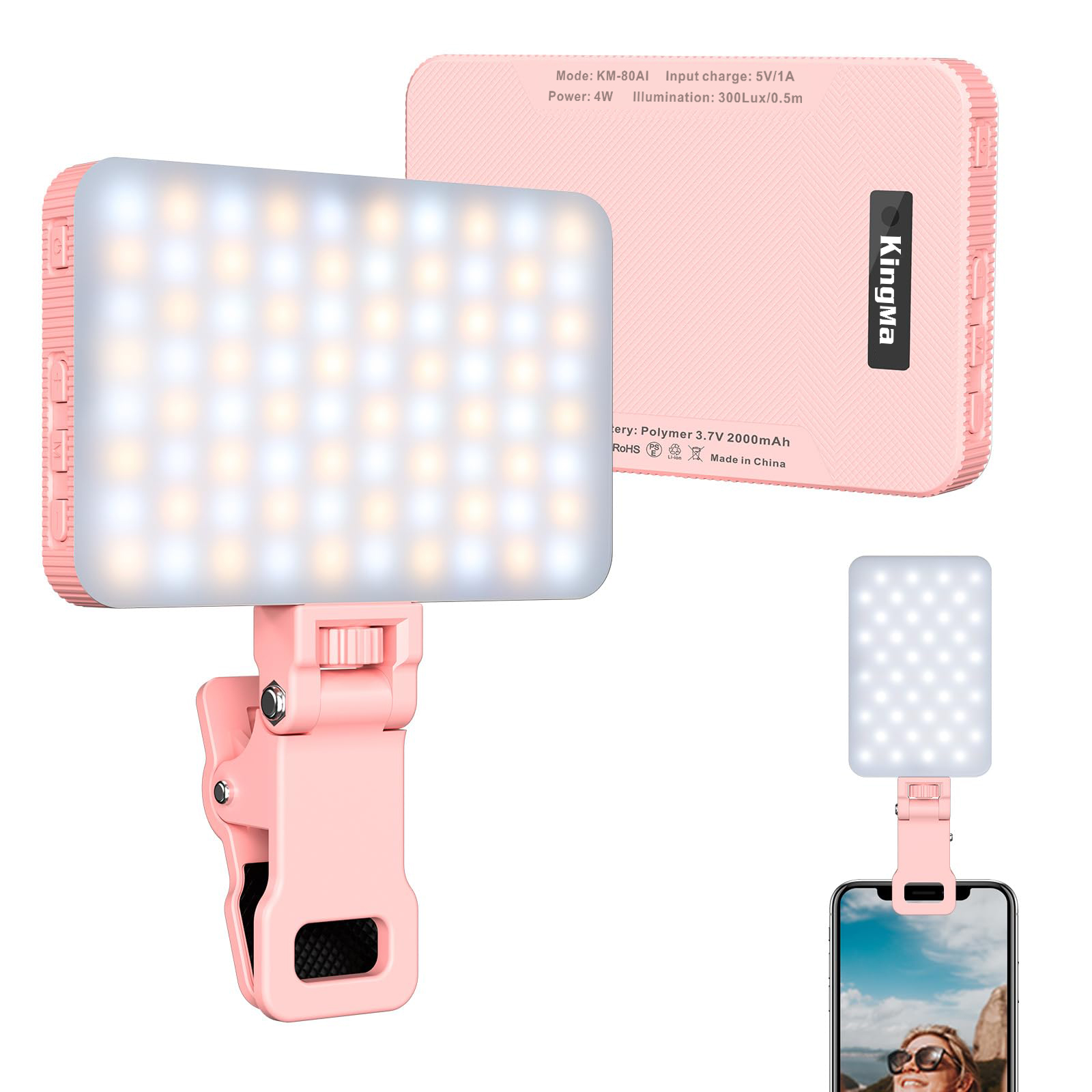 Photography Lighting Accessories - King Ma Pink ładowalna lampa do