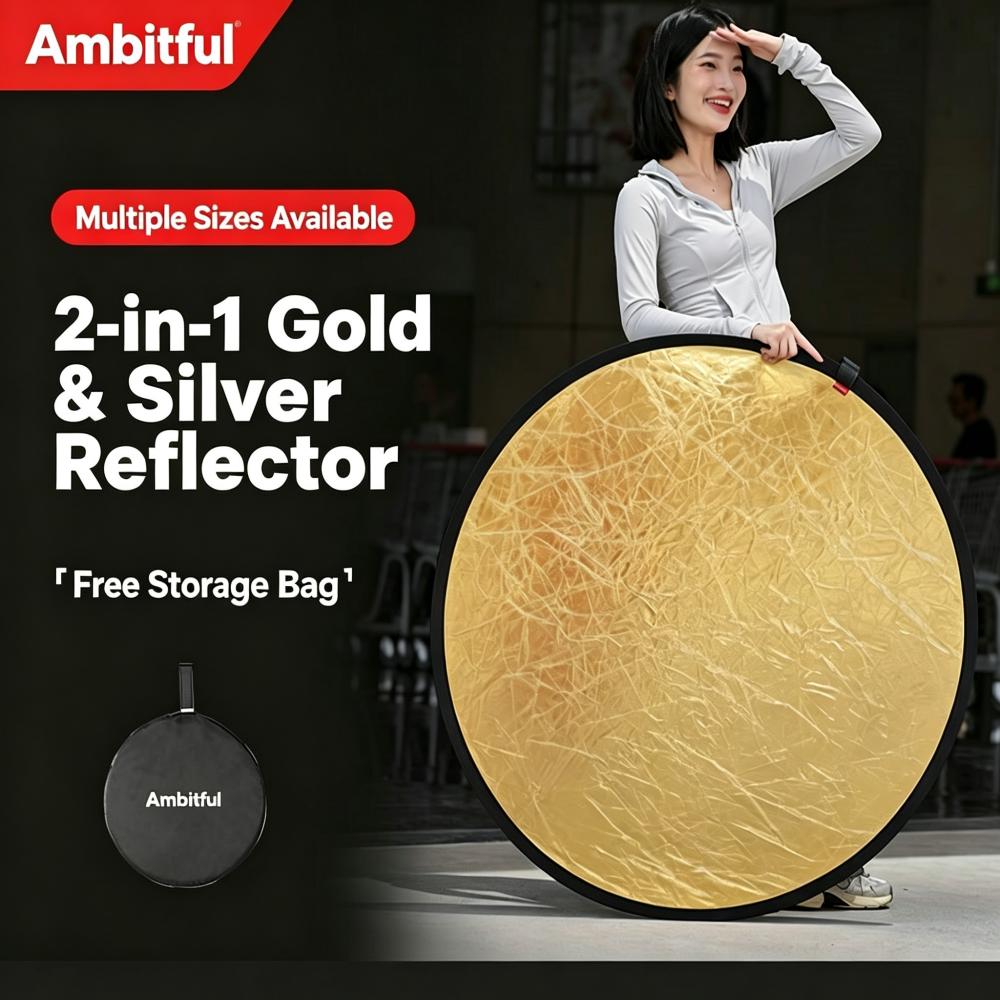 Reflector Disc Silver - Ambitful 2w1 30/60/80/110cm Dyfuzory Wielodyskowe Okrągły