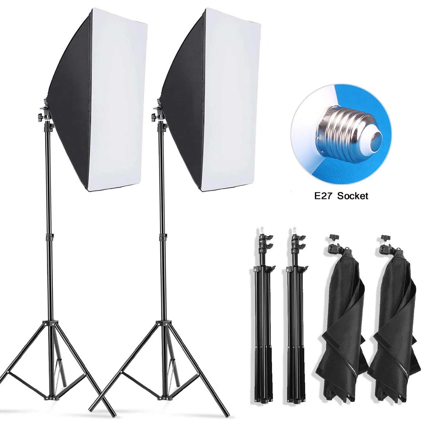 Photography Lighting Kits - Profesjonalny softbox fotograficzny z oświetleniem, softbox