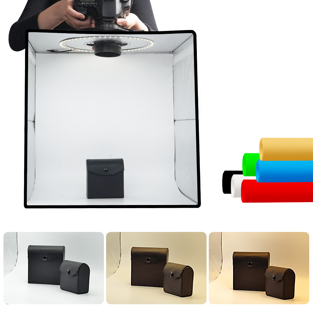 Photography Lighting Kits - Lightdow Ściemnialna Fotobudka LED Zestaw do