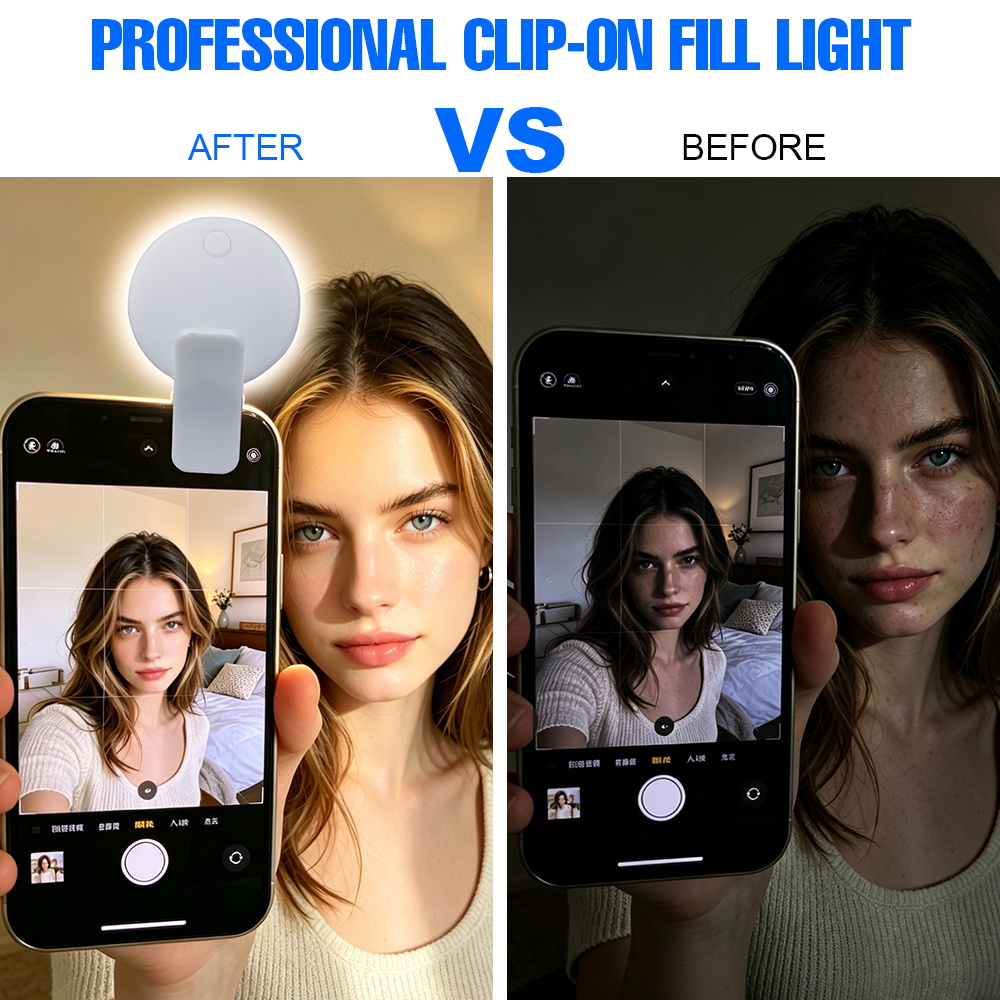 Klipsowa lampa LED do selfie,  – Photography Lighting Continuous recenzja i cena