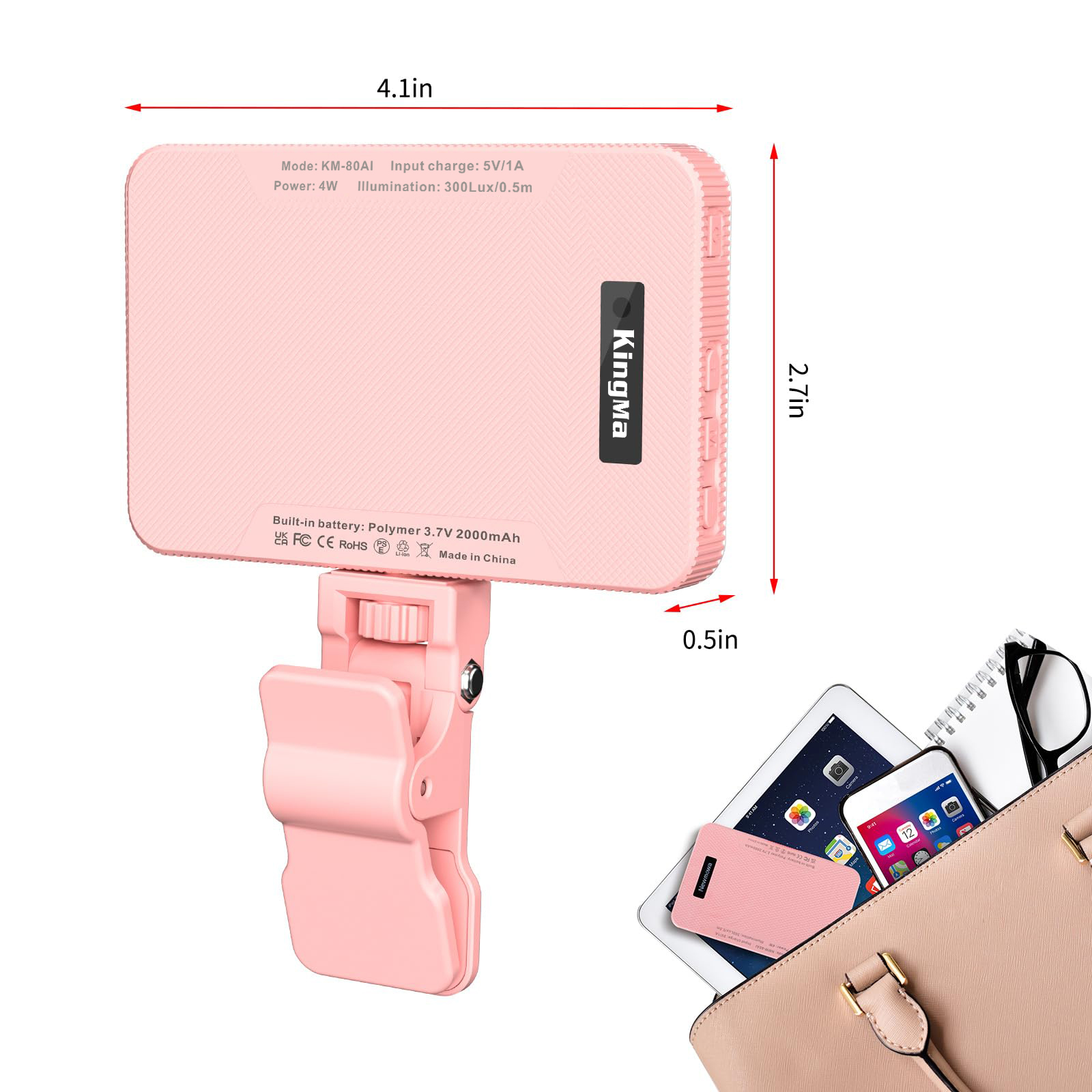 King Ma Pink ładowalna lampa d – Photography Lighting Accessories recenzja i cena