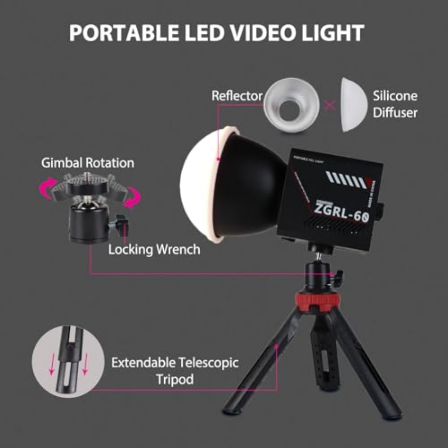 Przenośna lampa wideo LED COB  – Photography Lighting Studio recenzja i cena