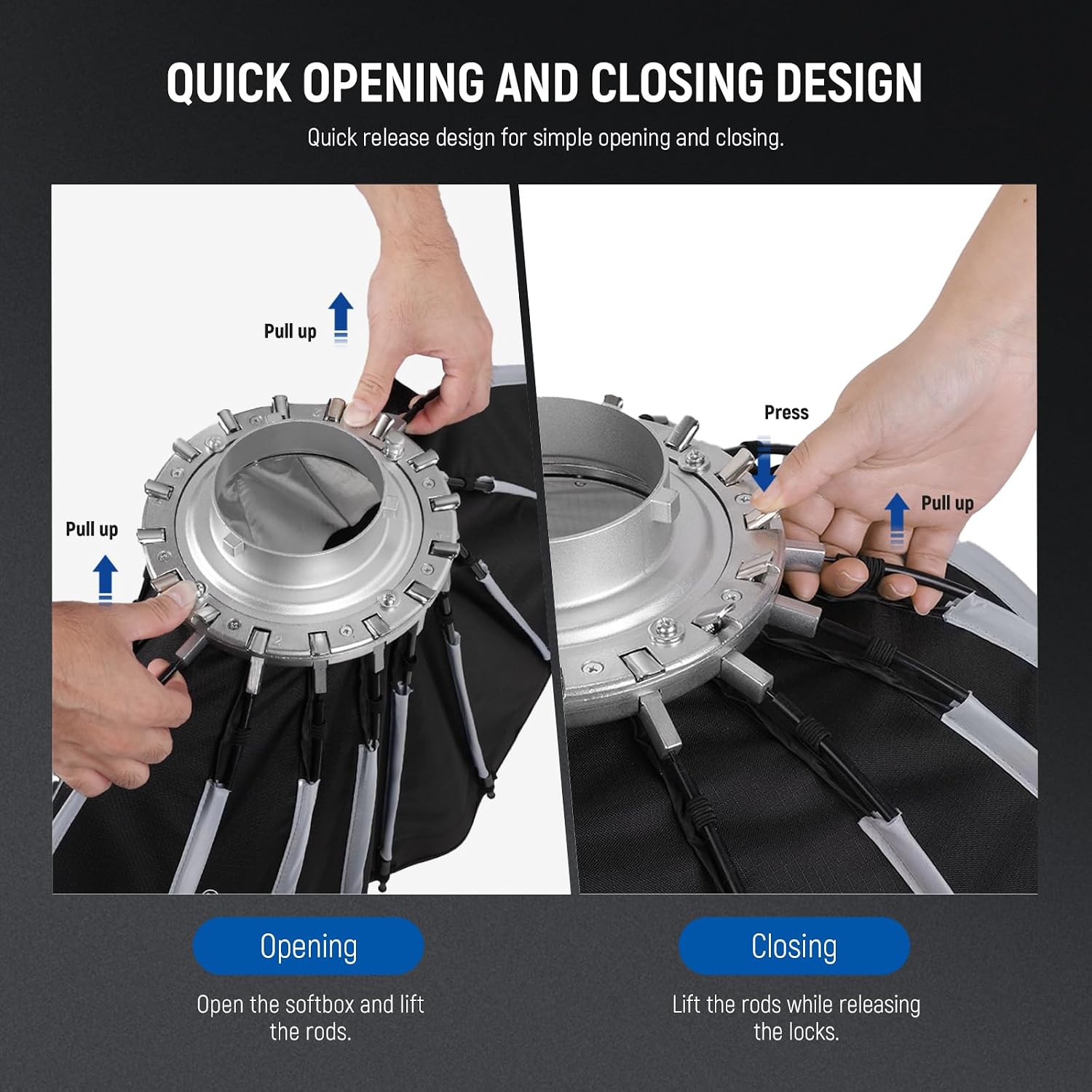 Softbox paraboliczny z mocowan – Photography Lighting Kits recenzja i cena
